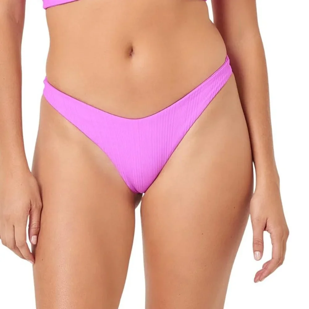 l*space Ribbed Cabana Bitsy‎ Bikini Swim Bottom in Rosebud